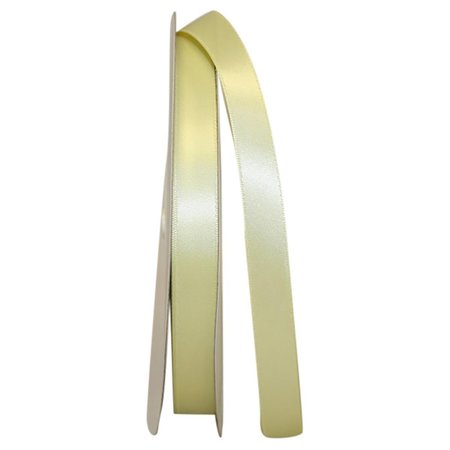 RELIANT RIBBON 0.625 in. 100 Yards Double Face Satin Ribbon, Maize 4950-927-03C